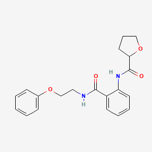 molecular formula C20H22N2O4 B1229289 N-{2-[(2-PHENOXYETHYL)CARBAMOYL]PHENYL}OXOLANE-2-CARBOXAMIDE 