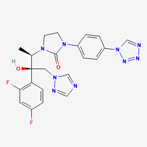 molecular formula C22H21F2N9O2 B1229290 Tak 456 CAS No. 181869-54-5