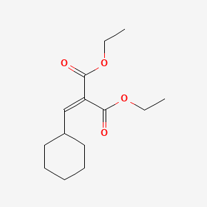 molecular formula C14H22O4 B12292940 Propanedioic acid, (cyclohexylmethylene)-, diethyl ester CAS No. 13592-76-2
