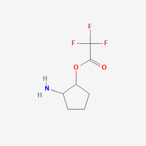 molecular formula C7H10F3NO2 B12292967 (1R,2R)-2-Amino-cyclopentanol Trifluoroacetate 