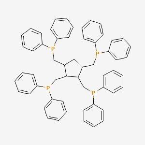 molecular formula C57H54P4 B12292981 cis,cis,cis-Tetrakis(diphenylphosphinomethyl)cyclopentane 