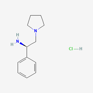 molecular formula C12H19ClN2 B12292983 (alphaR)-alpha-Phenyl-1-pyrrolidineethanamine hydrochloride 