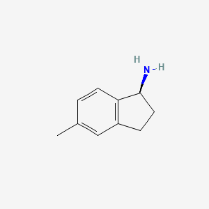 molecular formula C10H13N B12292985 (S)-5-Methyl-2,3-dihydro-1H-inden-1-amine 
