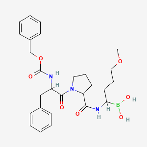 molecular formula C27H36BN3O7 B12293006 Cbz-Phe-Pro-BoroMpg-OH 
