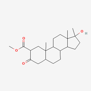 molecular formula C22H34O4 B12293011 methyl 17-hydroxy-10,13,17-trimethyl-3-oxo-2,4,5,6,7,8,9,11,12,14,15,16-dodecahydro-1H-cyclopenta[a]phenanthrene-2-carboxylate 