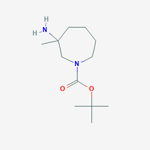 molecular formula C12H24N2O2 B12293060 tert-Butyl 3-amino-3-methyl-azepane-1-carboxylate 