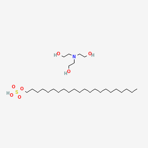 molecular formula C28H61NO7S B12293069 2-[bis(2-hydroxyethyl)amino]ethanol;docosyl hydrogen sulfate CAS No. 71317-59-4