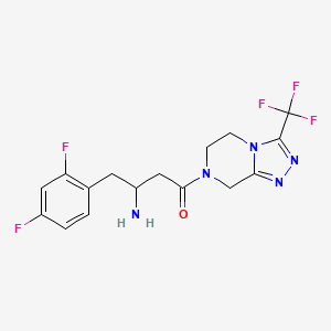 molecular formula C16H16F5N5O B12293110 Sitagliptin EP Impurity C 