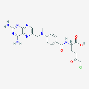 molecular formula C21H23ClN8O4 B12293137 6-Chloro-2-[[4-[(2,4-diaminopteridin-6-yl)methyl-methylamino]benzoyl]amino]-5-oxohexanoic acid 