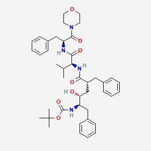 molecular formula C42H56N4O7 B12293143 Morpholine,4-[N-[(2R,4S,5S)-5-[[(1,1-dimethylethoxy)carbonyl]amino]-4-hydroxy-1-oxo-6-phenyl-2-(phenylmethyl)hexyl]-L-valyl-L-phenylalanyl]- 