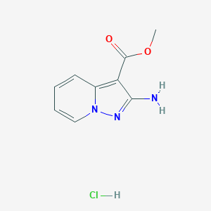 molecular formula C9H10ClN3O2 B12293150 Methyl 2-aminopyrazolo[1,5-a]pyridine-3-carboxylate hydrochloride 