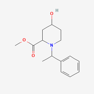 molecular formula C15H21NO3 B12293172 Methyl(2R,4R)-4-Hydroxy-1-[(R)-1-phenylethyl]piperidine-2-carboxylate 