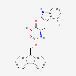 molecular formula C26H21ClN2O4 B12293193 4-Chloro-N-[(9H-fluoren-9-ylmethoxy)carbonyl]-L-tryptophan 