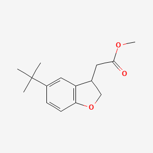molecular formula C15H20O3 B12293228 Methyl 5-(tert-Butyl)-2,3-dihydrobenzofuran-3-acetate 