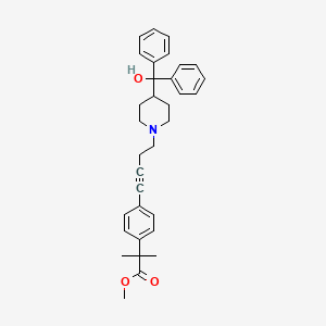 molecular formula C33H37NO3 B12293247 1-Dehydroxy-1-dehyro-fexofenadine-d6MethylEster 