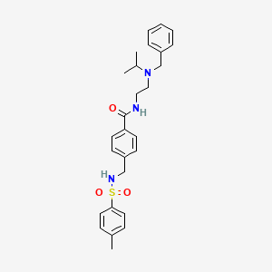 molecular formula C27H33N3O3S B1229327 N-{2-[BENZYL(PROPAN-2-YL)AMINO]ETHYL}-4-[(4-METHYLBENZENESULFONAMIDO)METHYL]BENZAMIDE 