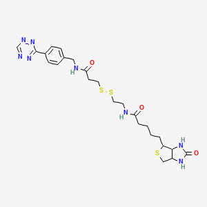 molecular formula C24H32N8O3S3 B12293276 5-(2-oxo-1,3,3a,4,6,6a-hexahydrothieno[3,4-d]imidazol-4-yl)-N-[2-[[3-oxo-3-[[4-(1,2,4,5-tetrazin-3-yl)phenyl]methylamino]propyl]disulfanyl]ethyl]pentanamide 