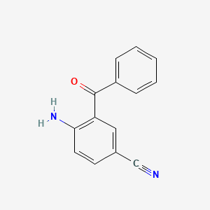 molecular formula C14H10N2O B12293342 4-Amino-3-benzoylbenzonitrile 