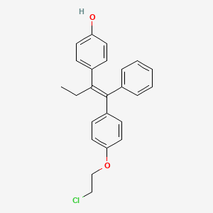 molecular formula C24H23ClO2 B12293389 4-[(E)-1-[4-(2-chloroethoxy)phenyl]-1-phenylbut-1-en-2-yl]phenol 