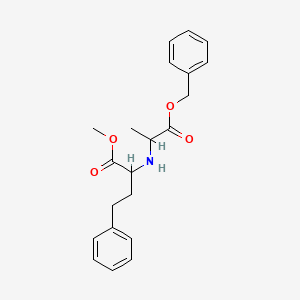 molecular formula C21H25NO4 B12293465 2-(((S)-1-(Benzyloxy)-1-oxopropan-2-yl)amino)-4-phenylbutanoicAcid(S)-MethylEster 