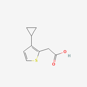 molecular formula C9H10O2S B12293472 2-(3-Cyclopropylthiophen-2-yl)acetic acid 