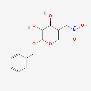 molecular formula C13H17NO6 B12293487 (4R)-Benzyl-4-deoxy-4-C-nitromethyl--D-arabinopyranoside 