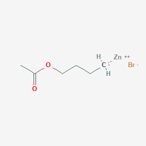 molecular formula C6H11BrO2Zn B12293506 4-Acetoxybutylzincbromide 