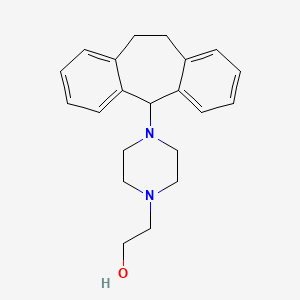 molecular formula C21H26N2O B12293635 1-Piperazineethanol,4-(10,11-dihydro-5H-dibenzo[a,d]cyclohepten-5-yl)-a-[(5-quinolinyloxy)methyl]-, (aS)- 