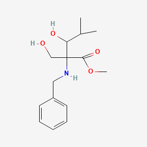 molecular formula C15H23NO4 B12293639 Methyl 2-(benzylamino)-3-hydroxy-2-(hydroxymethyl)-4-methylpentanoate 