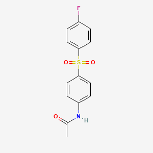 molecular formula C14H12FNO3S B1229364 N-[4-(4-fluorophenyl)sulfonylphenyl]acetamide CAS No. 734-22-5