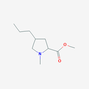 molecular formula C10H19NO2 B12293649 Methyl 1-methyl-4-propylpyrrolidine-2-carboxylate 