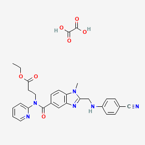 molecular formula C29H28N6O7 B12293653 DeacetamidineCyanoDabigatran-d3EthylEsterOxalate 
