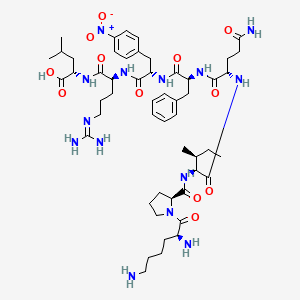 molecular formula C52H80N14O12 B12293676 H-Lys-Pro-Ile-Gln-Phe-Phe(4-NO2)-Arg-Leu-OH 
