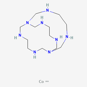 molecular formula C12H30CoN8+2 B1229368 1,3,6,8,10,13,16,19-Octaazabicyclo-6,6,6-eicosanecobalt(II) CAS No. 63218-22-4