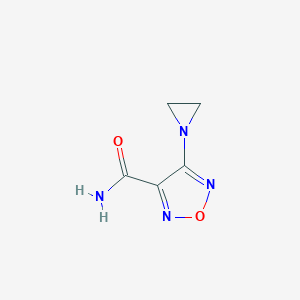 molecular formula C5H6N4O2 B122937 4-(Aziridin-1-yl)-1,2,5-oxadiazole-3-carboxamide CAS No. 147194-49-8