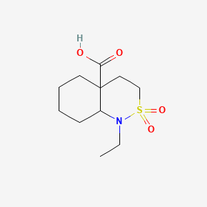 molecular formula C11H19NO4S B12293708 (4aR,8aR)-1-ethyl-2,2-dioxo-4,5,6,7,8,8a-hexahydro-3H-benzo[c]thiazine-4a-carboxylic acid 