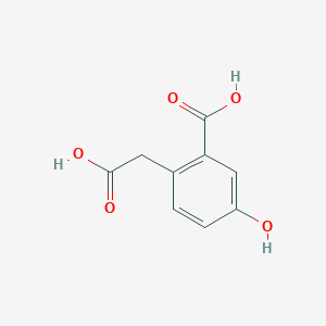 molecular formula C9H8O5 B12293710 2-(Carboxymethyl)-5-hydroxybenzoic acid 