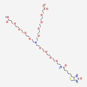 molecular formula C42H78N4O18S B12293717 N-(Biotin-PEG4)-N-bis(PEG4-acid) HCl salt 