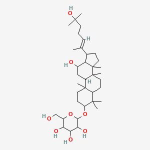molecular formula C36H62O8 B12293776 23-O-beta-D-glucopyranosyl-3beta,12beta,25-trihydroxyl daMMar-(E)-20(22)-ene 