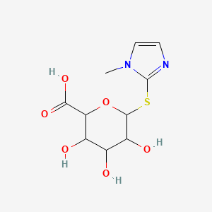 molecular formula C10H14N2O6S B12293835 Methimazole thio-b-D-glucuronide 