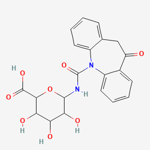 molecular formula C21H20N2O8 B12293841 3,4,5-trihydroxy-6-[(5-oxo-6H-benzo[b][1]benzazepine-11-carbonyl)amino]oxane-2-carboxylic acid 