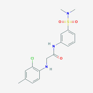 molecular formula C17H20ClN3O3S B1229389 2-(2-chloro-4-methylanilino)-N-[3-(dimethylsulfamoyl)phenyl]acetamide 