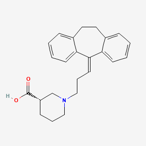 molecular formula C24H27NO2 B12293923 (3S)-1-[3-(2-tricyclo[9.4.0.03,8]pentadeca-1(15),3,5,7,11,13-hexaenylidene)propyl]piperidine-3-carboxylic acid 