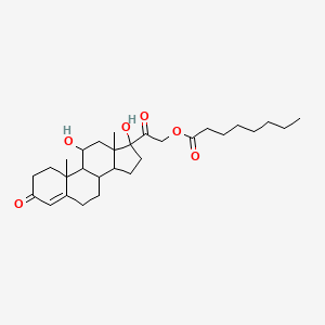 molecular formula C29H44O6 B12293933 4-Pregnene-11beta,17alpha,21-triol-3,20-dione 21-caprylate 