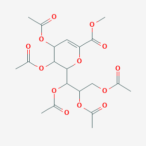 molecular formula C20H26O13 B12293945 Methyl4,5,7,8,9-penta-O-acetyl-2,6-anhydro-3-deoxy-D-glycero-D-galacto-non-2-enonate 