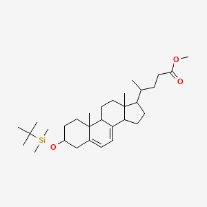 molecular formula C31H52O3Si B12293963 methyl 4-[3-[tert-butyl(dimethyl)silyl]oxy-10,13-dimethyl-2,3,4,9,11,12,14,15,16,17-decahydro-1H-cyclopenta[a]phenanthren-17-yl]pentanoate 