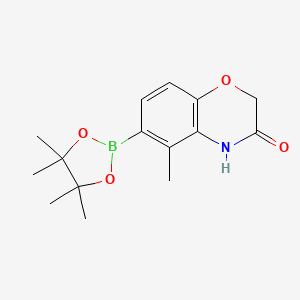 molecular formula C15H20BNO4 B12294075 5-Methyl-3-oxo-3,4-dihydro-2H-benzo[b][1,4]oxazine-6-boronic Acid Pinacol Ester 