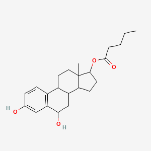 molecular formula C23H32O4 B12294087 (17beta)-Valeryloxyestra-1,3,5(10)-triene-3,6beta-diol Valerate 