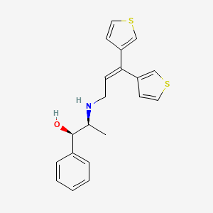 molecular formula C20H21NOS2 B1229409 Tinofedrine CAS No. 66788-41-8