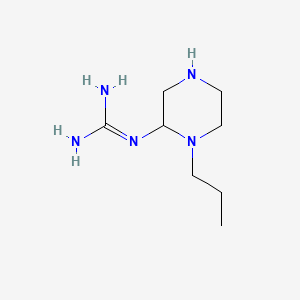 molecular formula C8H19N5 B12294096 1-[N'-[3-[4-[3-[[amino-(hexylcarbamoylamino)methylidene]amino]propyl]piperazin-1-yl]propyl]carbamimidoyl]-3-hexylurea; methanesulfonic acid 